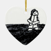 hoekkind keramisch ornament (Voorkant)