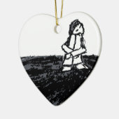 hoekkind keramisch ornament (Links)
