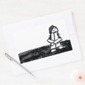hoekkind rechthoekige sticker (Envelop)