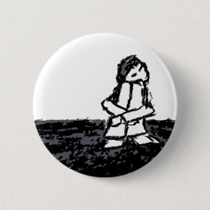 hoekkind ronde button 5,7 cm