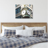 Hoekklok Downtown Chicago Canvasprint Canvas Afdruk (Insitu (Slaapkamer))