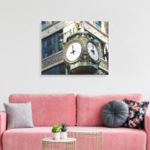 Hoekklok Downtown Chicago Canvasprint Canvas Afdruk (Insitu (Woonkamer))
