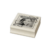 Hoekkrullen Vierkant Frame Aangepaste Foto Rubberstempel (Stempel)