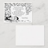 Hoeklijn Art lijst na begrafenis Kaart Notitiekaartje (Voorkant / Achterkant)