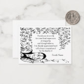 Hoeklijn Art lijst na begrafenis Kaart Notitiekaartje (Voorkant / Achterkant in situ)