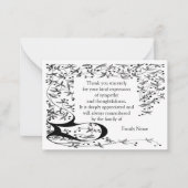 Hoeklijn Art lijst na begrafenis Kaart Notitiekaartje (Voorkant)