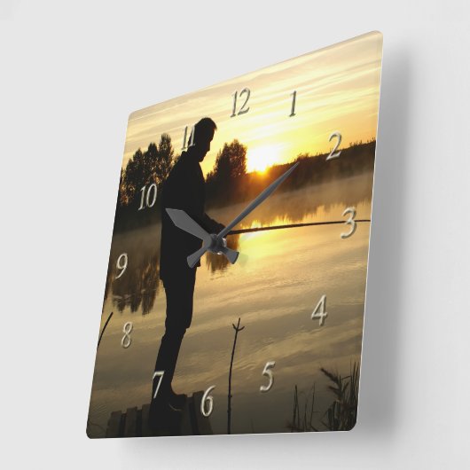 Hoekochtend acrylwandklok vierkante klok (Hoek)