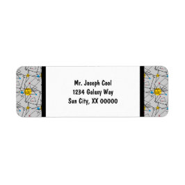 Hoekpatroon voor geometrische retroflectoren etiket