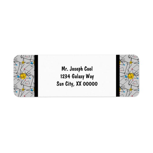 Hoekpatroon voor geometrische retroflectoren etiket (Voorkant)