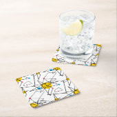 Hoekpatroon voor geometrische retroflectoren kartonnen onderzetters (Insitu)