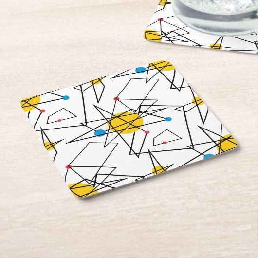 Hoekpatroon voor geometrische retroflectoren kartonnen onderzetters (Schuin)