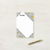 Hoekpatroon voor geometrische retroflectoren post-it® notes (Op bureau)