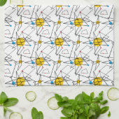 Hoekpatroon voor geometrische retroflectoren theedoek (Gevouwen)