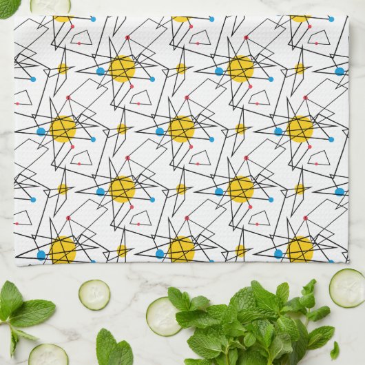 Hoekpatroon voor geometrische retroflectoren theedoek (Gevouwen)
