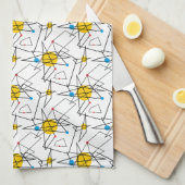 Hoekpatroon voor geometrische retroflectoren theedoek (Quarter Fold)