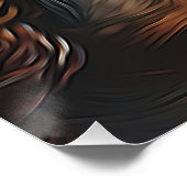 Hoekportret van Dachshund dat op het veld ligt Perfect Poster (Hoek)