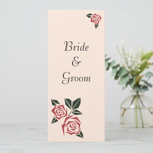 HoekRozen Programmakaart (Staand voorkant)