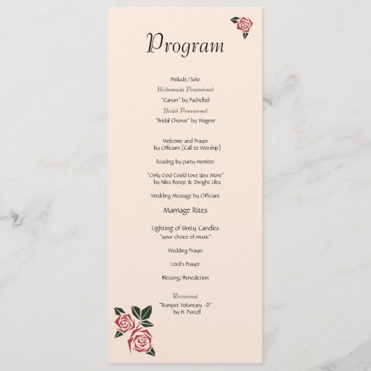 HoekRozen Programmakaart (Achterkant)