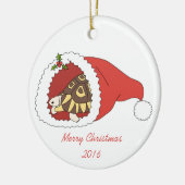 hoekschildpadversiering keramisch ornament (Links)