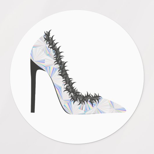 Hoekschoen met hologrameffect labels (Design 2)