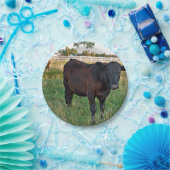 Hoekstaal op groene velden papieren bordje (Feest)