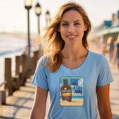 Hoeksteen Christelijk strand Kust Inspirerend T-shirt