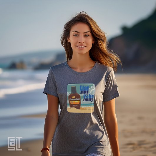 Hoeksteen Christelijk strand Kust Inspirerend T-shirt