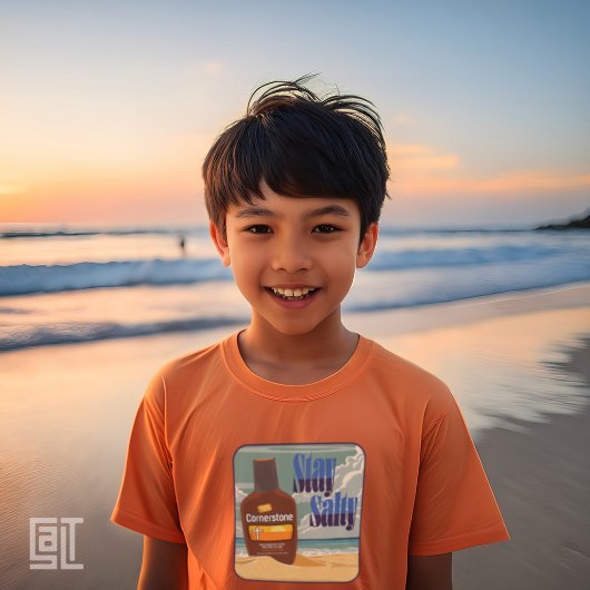 Hoeksteen Christelijk strand Kust Inspirerend T-shirt