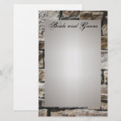 Hoekstenen bruiloft stationery briefpapier (Voorkant / Achterkant)