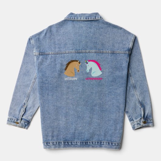 hoektand denim jacket (Achterkant)
