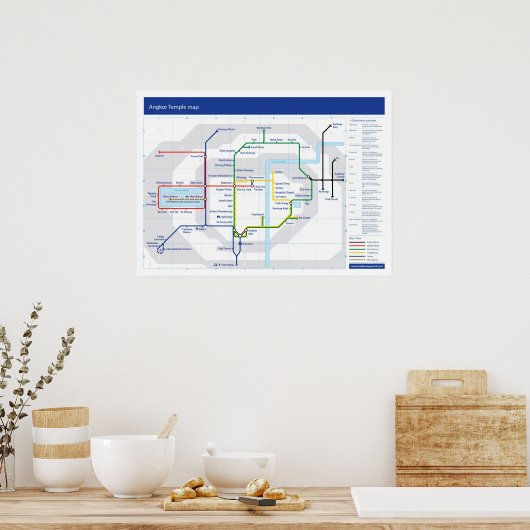 Hoektemperatuurkaart Poster (Keuken)