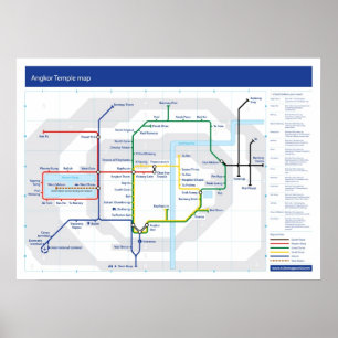 Hoektemperatuurkaart Poster
