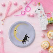 hoekverdraaiing van moonspieren Couple Papieren Bordje (Feest)