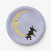 hoekverdraaiing van moonspieren Couple Papieren Bordje (Voorkant)