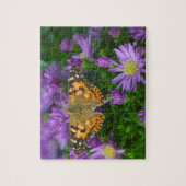Hoekvleugelvlinder op kegelbloem legpuzzel (Verticaal)