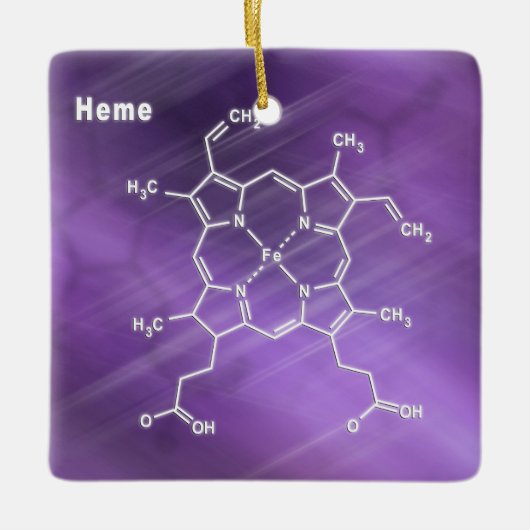 Hoemmolecule Structurele chemische formule Keramisch Ornament (Voorkant)