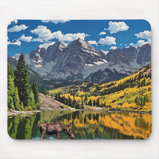 Hoer in de buurt van Maroon Bells Muismat (Voorkant)