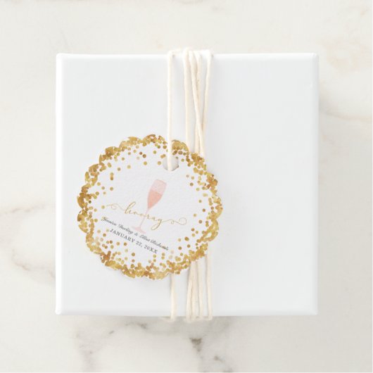 Hoera! Bachelorette Verloving Brunch Bedankjes Labels (In situ)