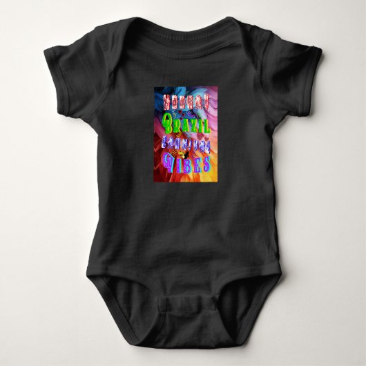 Hoera Brazilië Carnaval Sfeer Romper (Voorkant)