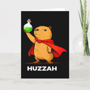 Hoera capybara-alchemist grappige drank meme nieuw kaart