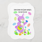 Hoera, de Paaspinguïn is er! Kerstkaart (Voorkant / Achterkant)