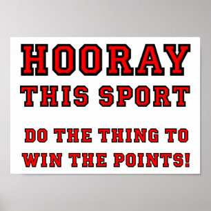 Hoera Deze Sport Grappige Poster