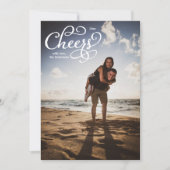 Hoera Elegant Script Fotokaart Bedankkaart (Voorkant)