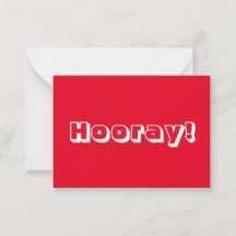 Hoera! Gefeliciteerd, rode witte kaart