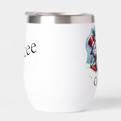 Hoera Grappige Sneeuwman Drink Wijn gepersonalisee (Rechts)