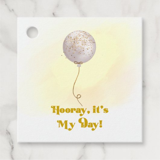 Hoera, het is mijn verjaardag bedankjes labels (Voorkant)