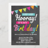 Hoera Het is mijn verjaardag Kaart (Voorkant / Achterkant)