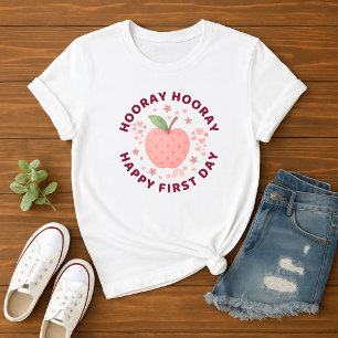Hoera Hoera Gelukkige Eerste Dag Terug naar School T-shirt