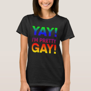 Hoera! Ik ben best wel homo! Hoera homo LGBT trots T-shirt