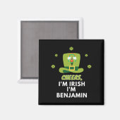 Hoera ik ben Iers ik ben Benjamin Magneet (Voorkant / Achterkant)